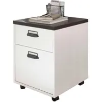 Furn.Design ROLLCONTAINER weiß Pinie, anthrazit Landhaus, Schreibtisch Container 47 x 60 cm