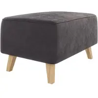 S-Style Möbel HOCKER Mario Graphit Microfaser