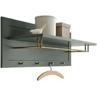 Furn.Design GARDEROBENPANEEL grün, Landhausstil, Wandgarderobe 109 x 40 cm