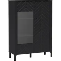 Beautysofa VITRINE Lume mit 2 Glastüren, 100 cm, schwarz