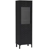 Masseno VITRINE ALICANTE 197 / 60 cm in Schwarz