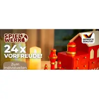B2X Adventskalender-Zug aus Holz mit 24 Schubladen, wiederverwendbar