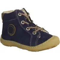 Pepino by Ricosta Lauflernschuh "GEORGIE, WMS: weit", Mädchen, Gr. 25, Warmfutter, blau (navy), Nubukleder, Schuhe Lauflernschuh, Winterschuh mit Weiten-Meßsystem, Größenschablone zum Download