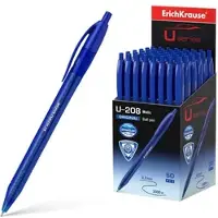 Erich Krause Druckkugelschreiber U-208 Original 0,3mm 50er Pack Blau - Kugelschreiber Kulis Kulischreiber Stifte Schreibstifte für Schule & Bürobedarf