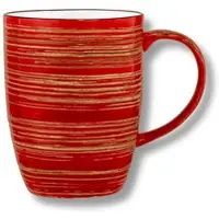 Wilmax Becher 460 ml Rot Porzellan, 6er Set