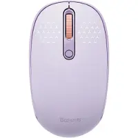 Baseus Myszka bezprzewodowa F01B 2.4GHz + Bluetooth 3.0 + 5.0 - fioletowa