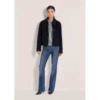 MADELEINE Kurzjacke "Jacke Doubleface-Jacke in Boxy-Form", Damen, Gr. 46, schwarz (marine), Modern, regular fit, V-Ausschnitt, Jacken Kurzjacke