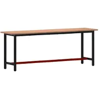 vidaXL Werkbank 220x55x81,5 cm Massivholz Buche und Metall