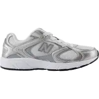 New Balance P4086BI Kinder Halbschuhe mit Schnürverschluss in Weiß und Grau