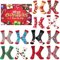 Sonstiges Socken Adventskalender 2026 Damen Herren 12 Paar (24 Stück) Größe 36-42 Baumwolle