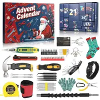 Sonstiges Werkzeug Adventskalender Männer 24-teilig mit mechanischen Werkzeugen und Überlebenshilfen für Outdoor Camping Wandern