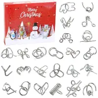 Sonstiges Adventskalender 2026 Kinder, 24 Metall-Knobelspiele, Weihnachtskalender Geschenk Spielzeug