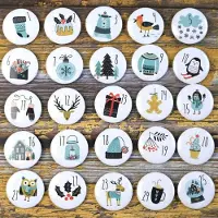 Sonstiges Adventskalender Zahlen Buttons Anstecker 25 Stück Durchmesser 3,8 cm Metall Kunststoff