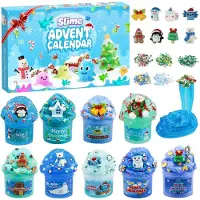 Sonstiges Schleim Adventskalender 2026 für Kinder, 24 Tage Countdown, Weihnachtsgeschenk, Blau