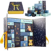 Sonstiges Adventskalender zum Befüllen 24 Boxen DIY-Weihnachtskalender Süßigkeitenschachteln Aufbewahrungsbox Blau 33x30x8cm
