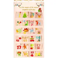 Sonstiges Adventskalender zum Befüllen aus Stoff 2026, 24 Stoffbeutel, Hängend, Wiederverwendbar, 66 x 130 cm