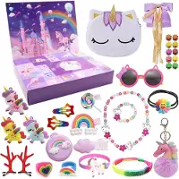 Sonstiges Adventskalender 2026 für Mädchen Prinzessin 24 Tage Countdown mit Haar Accessoires & Halskette
