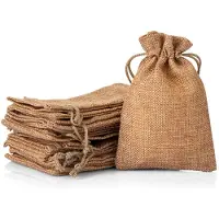 Sonstiges Jutesäckchen Khaki 24er Set 10 x 14 cm für Adventskalender Geschenke