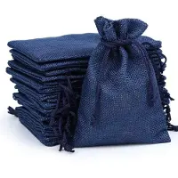 Sonstiges Adventskalender zum Befüllen, 24 Säckchen, Marineblau, 10 x 14 cm, Kordelzug