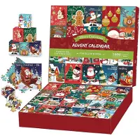 Forestdream Adventskalender 1008 Teile Puzzle 24 Tage Countdown Tischdeko Weihnachtsmann