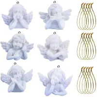 Sonstiges Mini Engel Anhänger Weiß 24 Stück Resin für Hochzeit & Weihnachten ca. 3 cm