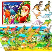 Sonstiges Dinosaurier Adventskalender 2026 für Kinder, 24 Tage Weihnachts-Countdown Spielzeug