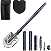 Wozinsky WSS-211 survival bushcraft shovel multifunctional knife breaker flint whistle harpoon 21 in