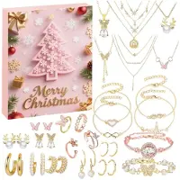 Sonstiges Schmuck Adventskalender 2026 Frauen mit 24 Schmuckstücken: Armbänder, Halsketten, Ohrringe, Ringe