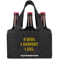 Sonstiges Filztasche für Bierflaschen mit Polizei-Design 24x15x15cm für 6 Flaschen
