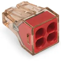 Wago 773-604 Verbindungsklemme zum Stecken,für eindrähtige Leiter,max. 4 mm2,mehrfarbig 773604 - 100 Stück