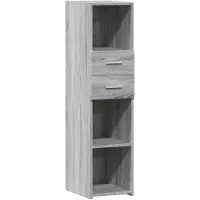 vidaXL Highboard Grau Sonoma 30x42,5x124 cm Holzwerkstoff