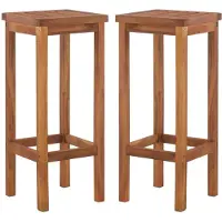 vidaXL Barhocker 2 Stk. Massivholz Akazie