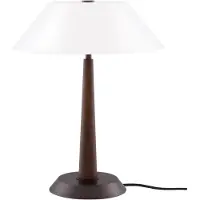Globen Lighting Tischlampe Ligna, bronze / altmessing, für Wohn- / Esszimmer, Metall, Design, Tischlampe