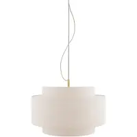 Globen Lighting Hängelampe Noah Bouclé, dimmbar, creme / amber, für Wohn- / Esszimmer, Textil / Stoff / Seide, Skandinavisch, Pendelleuchte
