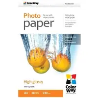 Colorway PG230020A4, Glanz, 230 g/m², A4, Weiß, 20 Blätter, 280 µm