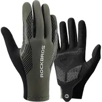 RockBros 16110006003 stossdämpfende Fahrradhandschuhe Grösse L – Grün und Schwarz