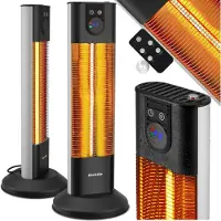 TecTake Infrarotheizstrahler Solaria Terra 3 Leistungsstufen 500, 1000 und 1500 W 29 x 29 x 76,5 cm