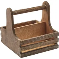 Genware Kleiner Rustikaler Tischorganizer Aus Holz