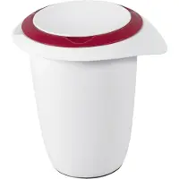 Westmark Quirltopf mit zweigeteiltem Deckel, 1 l, weiß/rot, 3151227R