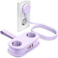 ORICO AP3 20W GaN 5-in-1 Steckdosenleiste (2x Netzanschluss + 2x USB-A + 1x USB-C) – Lila