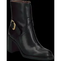 Wonders für Damen. I-9222 Leder-Stiefeletten Alice schwarz (39), 3 bis 5 cm, Reißverschluss, Lässig