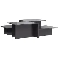 vidaXL Couchtische 2 Stk. Hochglanz-Grau Holzwerkstoff