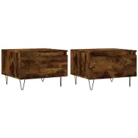 vidaXL Couchtische 2 Stk. Räuchereiche 50x46x35 cm Holzwerkstoff