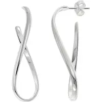 Trendor 31159 Damen-Ohrringe 925 Silber Ohrstecker 40 mm