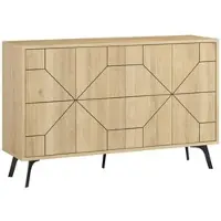 CALICOSY SIDEBOARD mit 4 Türen und dekorierten Türen L123 cm - Dune