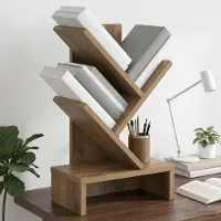 vidaXL Baumbücherregal 3-stöckig 30 x 18 x 48 cm Holzwerkstoff