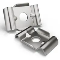 Qualinos Butterfly Klemmplatten V2A Edelstahl 25 Stück - Pfostenklammer für Doppelstabmattenzaun