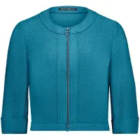 Betty Barclay Jackenblazer "Blazer-Jacke mit 3/4 Arm", Damen, Gr. 40, blau (colonial blau), Obermaterial: 60% Viskose CV. 40% Wolle WO., Blazer Jackenblazer