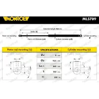 Monroe Gasfeder, Koffer-/Laderaum 11357222 für RENAULT