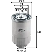 Valeo Kraftstofffilter 587709 Anschraubfilter 141mm für FORD TOYOTA DAIHATSU MAZDA MITSUBISHI NISSAN VW AMC SUBARU